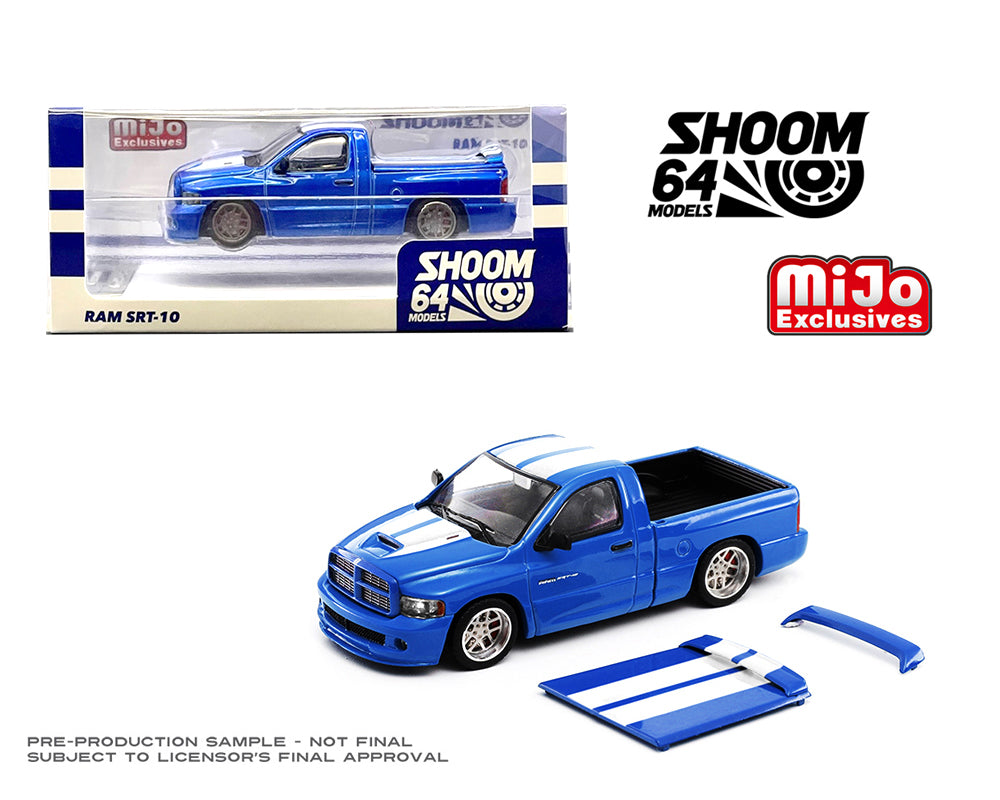 Shoom64 1:64 2003 Dodge Ram SRT-10 Pickup Red/Black/Blue/White