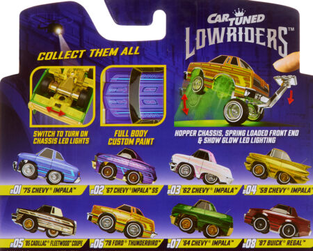 CarTuned 1:64 Lowriders SHOW GLOW Series 3 Assortment of 8 Styles 2026 – L.E.D. Light Up & Hopper Chassis Option