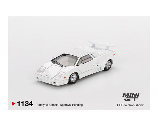 Mini GT 1:64 Lamborghini Countach 25th Anniversary – White – Limited Edition