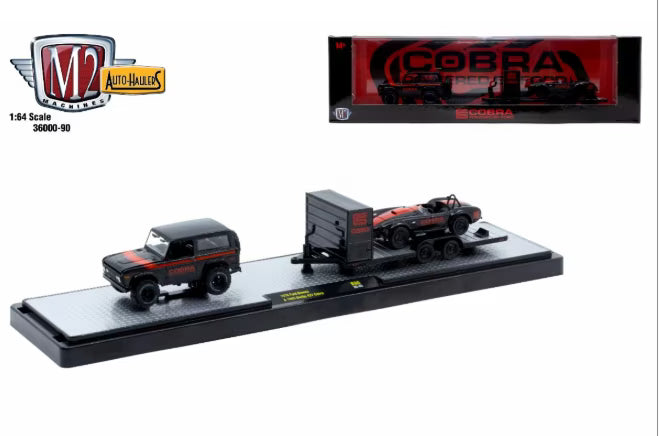 M2 Machines Auto Hauler 90 1976 Ford Bronco And 1965 Shelby 427 Cobra