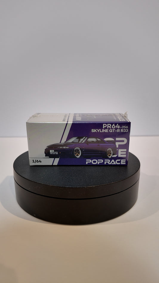 PopRace 1:64 SKYLINE GT-R R33 NISMO - MIDNIGHT PURPLE
