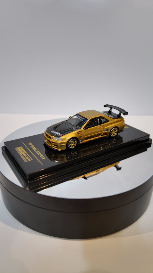 INNO64 1:64 TOP SECRET R34 GT-R Gold