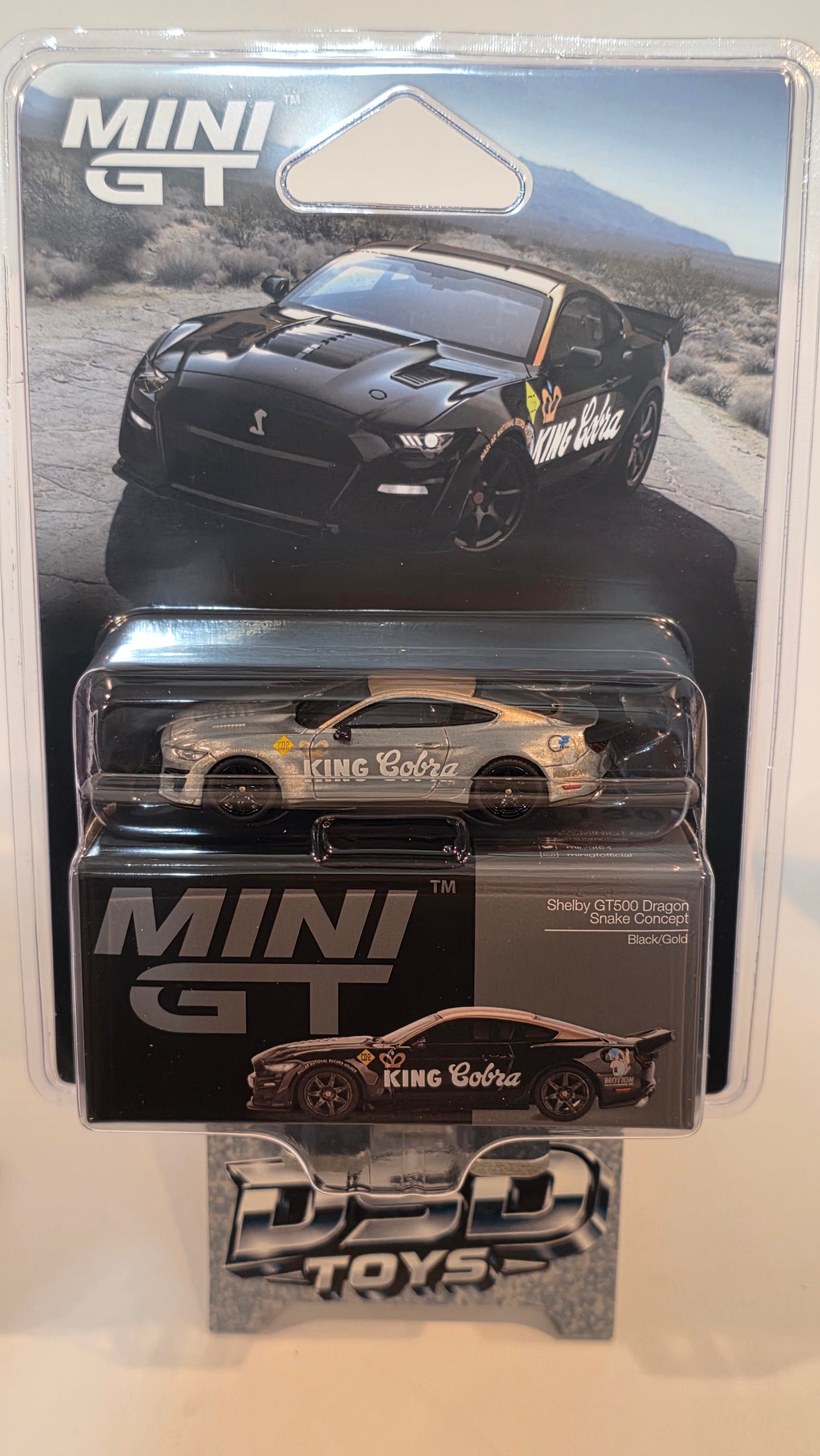 Mini GT 1:64 Shelby GT500 Dragon Snake Concept – Black/Gold- Limited Edition "Raw Chase"