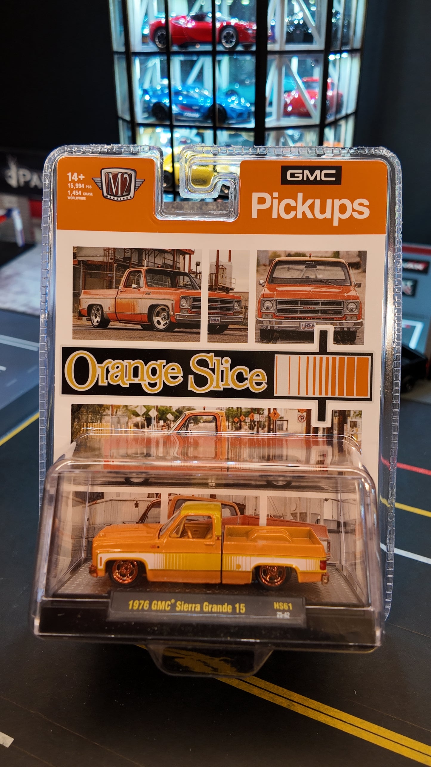 M2 Machines 1976 GMC Cierra Grande "Orange Slice Chase"