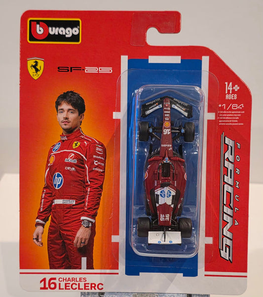 Bburago 1:64 F1 2025 Ferrari SF-25 #16 Charles Leclerc – Racing Formular