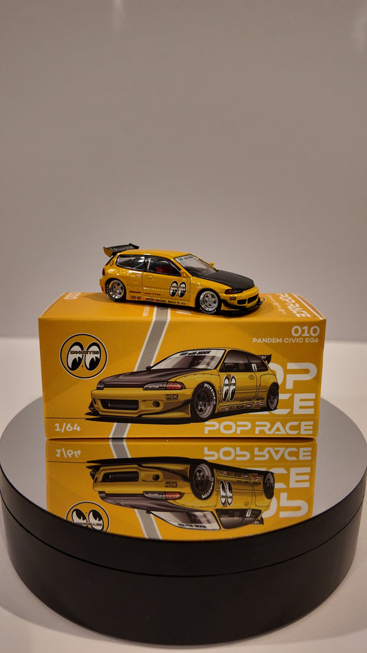 1:64 Pandem Civic EG6 V1.5 – MOONEYES – Yellow