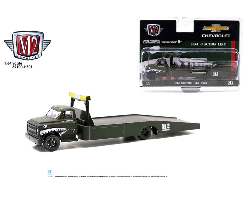 M2 Machines 1:64 1968 Chevrolet C60 Flatbed Truck MAJ. G Action Line