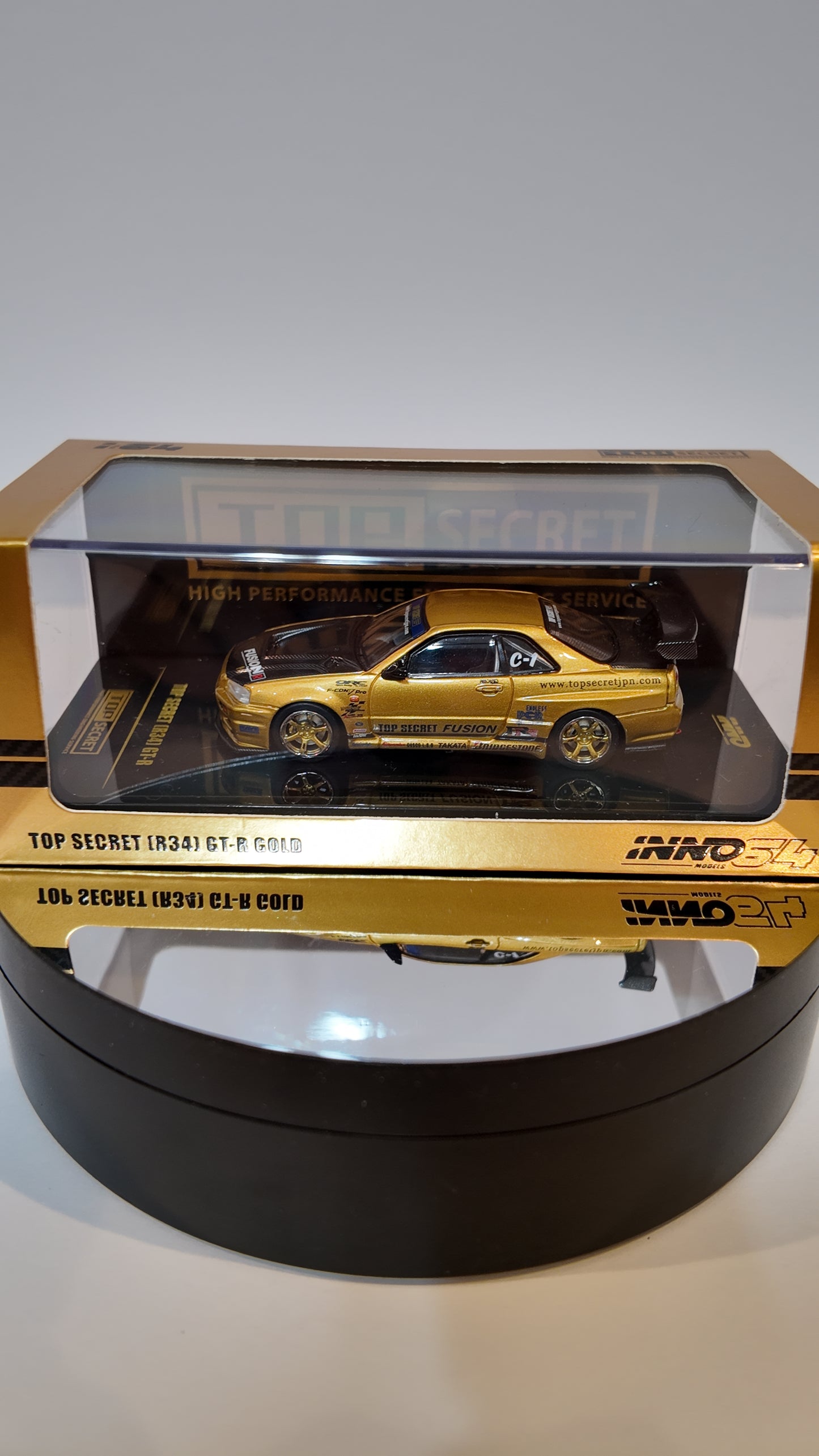 INNO64 1:64 TOP SECRET R34 GT-R Gold