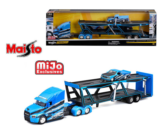 Maisto 1:64 Mack/ 1993 Chevrolet 454 SS Pickup – Black