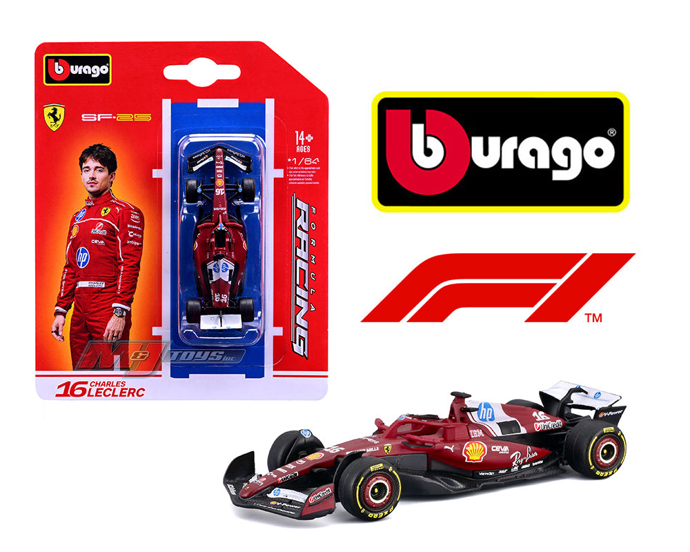 Bburago 1:64 F1 2025 Ferrari SF-25 #16 Charles Leclerc – Racing Formular