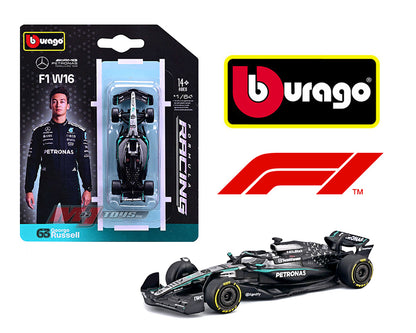 Bburago 1:64 F1 2025 Mercedes AMG F1 W16 #63 George Russell