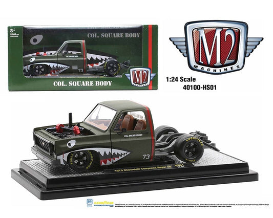 M2 Machines 1:24 1973 Chevrolet Cheyenne Super 10 SQUAREBODY Custom Bedless