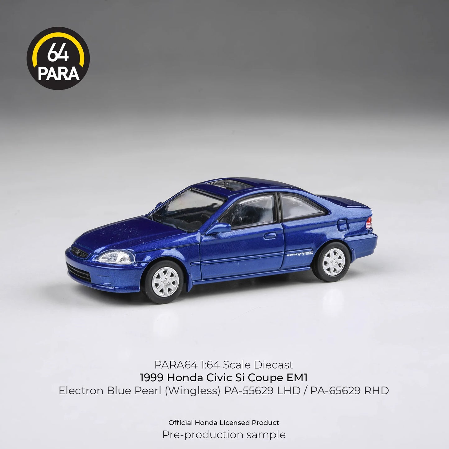 Para64 1:64 1999 Honda Civic EM1 – Blue Pearl (Wingless)