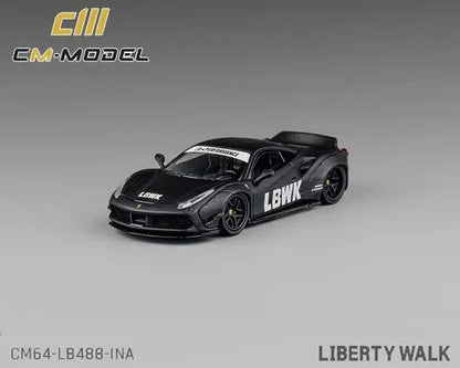 CM MODEL 1:64 LBWK F488 Matte Black (Indonesia Exclusive)