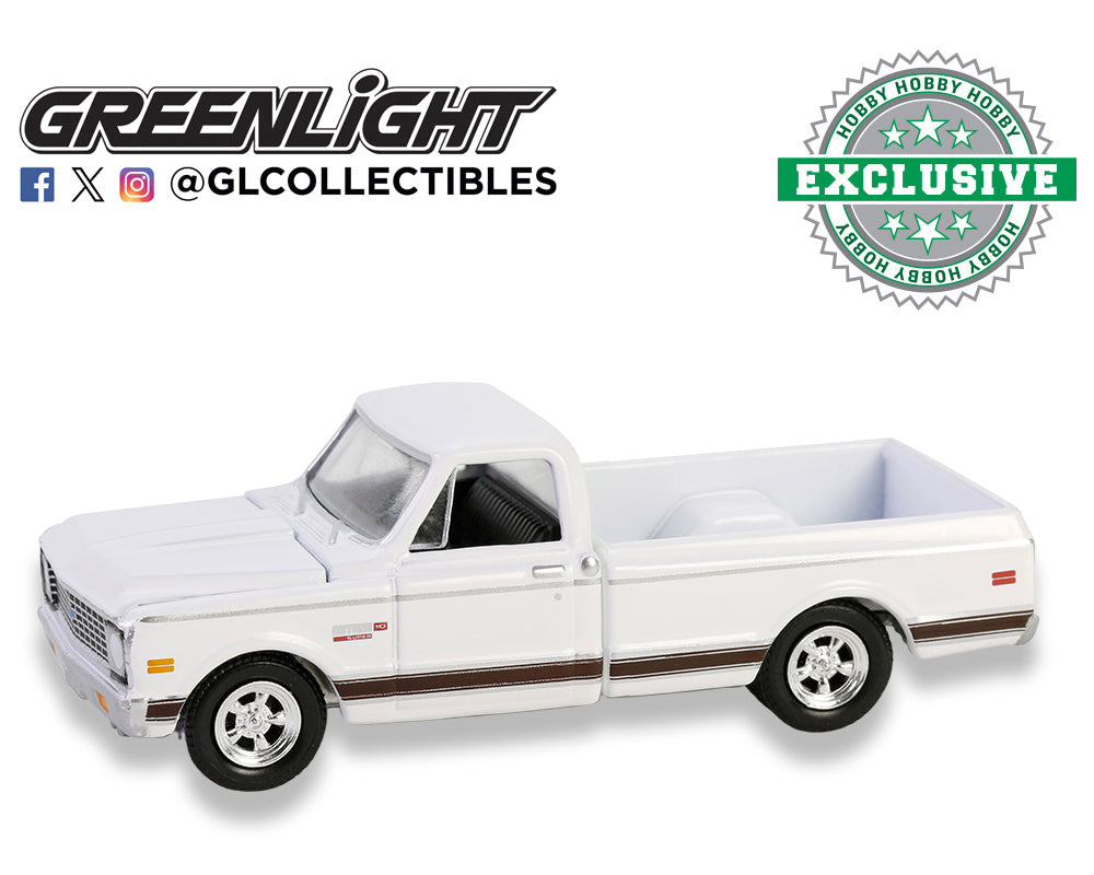Greenlight 1:64 1972 Chevrolet Cheyenne C10 Short Bed – White