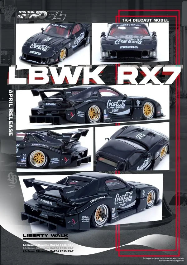 INNO64 1:64 MAZDA RX7 (FD3S) LB-SUPER SILHOUETTE – Black