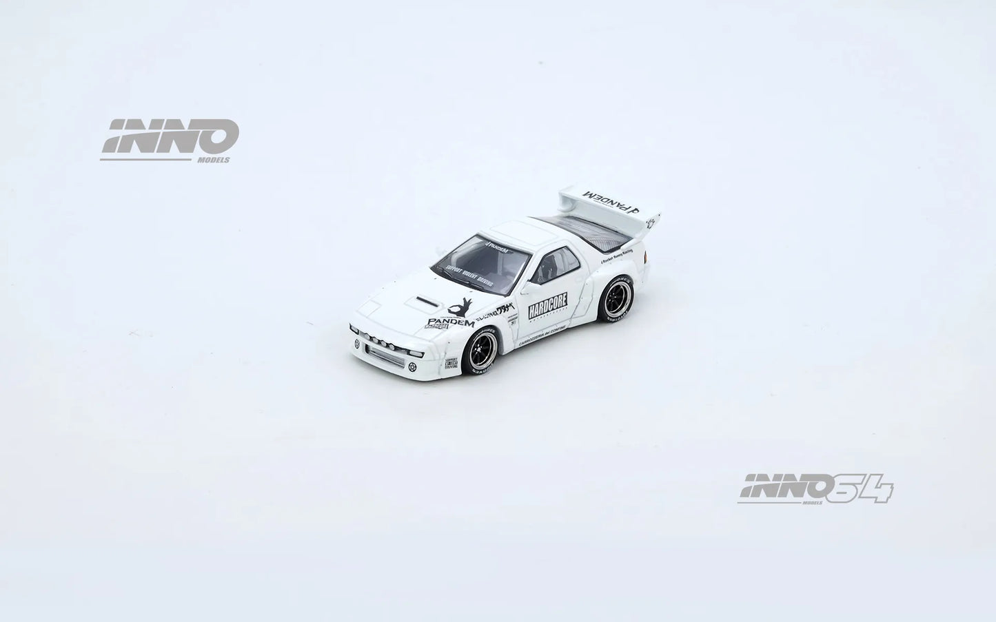 INNO64 1:64 MAZDA RX7 (FC3S) “PANDEM AERO” Widebody Kit – White –