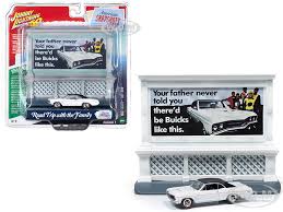 Johnny Lightning  Buick billboard ad polyresin relief with a 1967 Buick GS 400 (White)