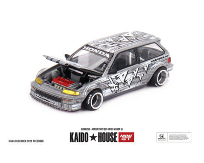 Kaido House x Mini GT 1:64 Honda Civic (EF) Kaido Manga V1 – Silver