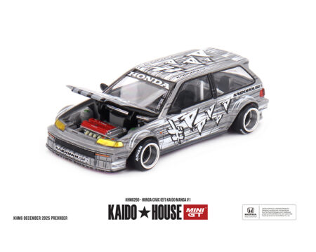 Kaido House x Mini GT 1:64 Honda Civic (EF) Kaido Manga V1 – Silver