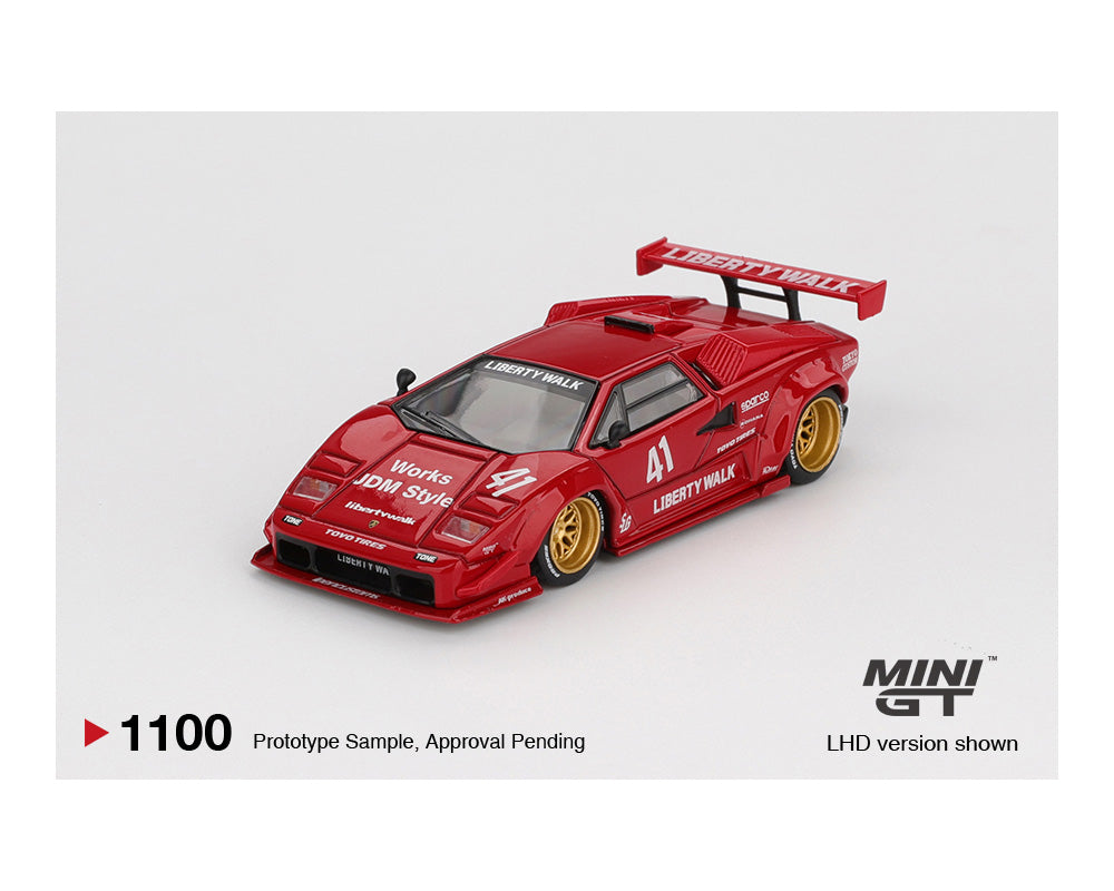 Mini GT 1:64 Lamborghini Countach LB-WORKS – Red