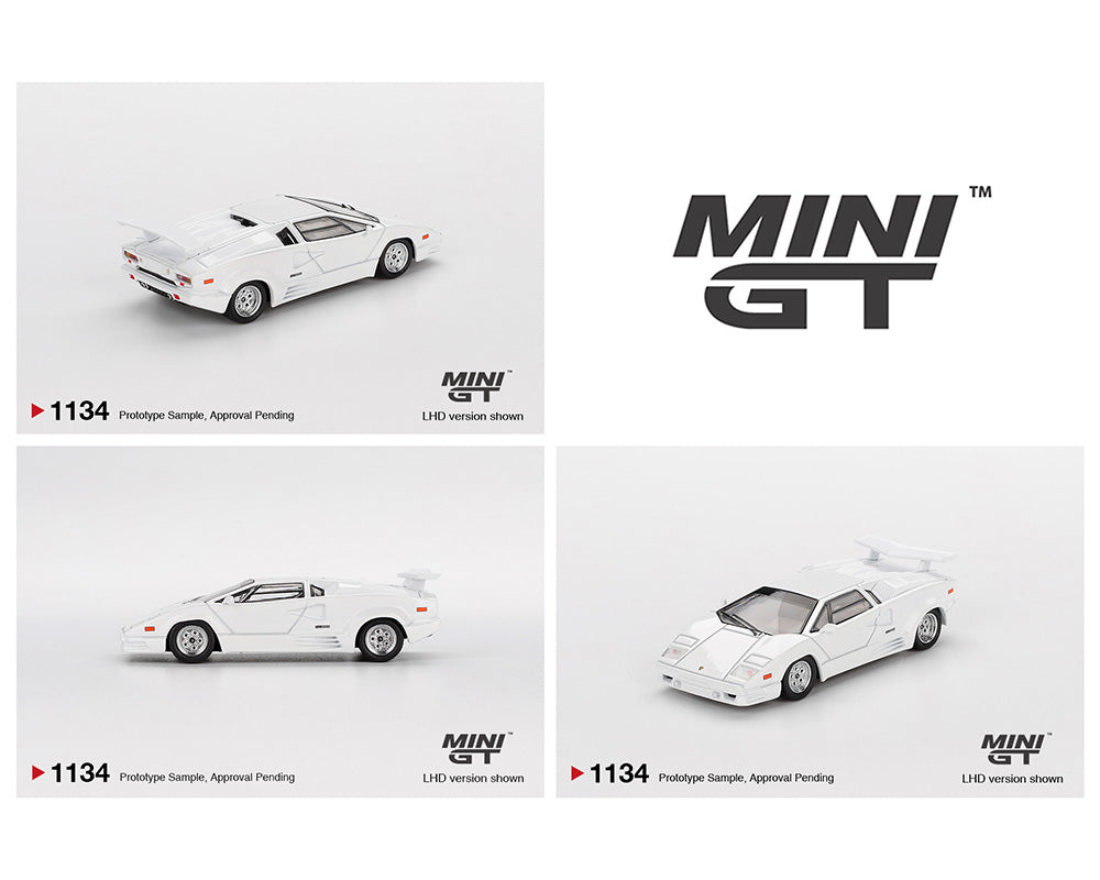 Mini GT 1:64 Lamborghini Countach 25th Anniversary – White – Limited Edition