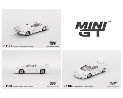 Mini GT 1:64 Lamborghini Countach 25th Anniversary – White – Limited Edition