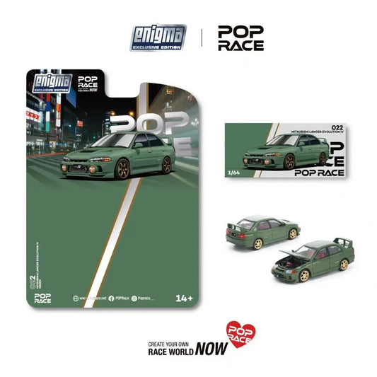 Pop Race 1:64 1:64 Mitsubishi Lancer Evolution IV Green