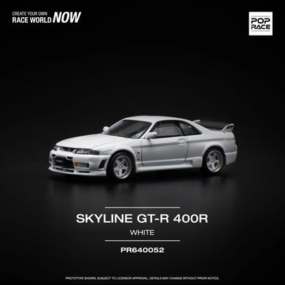 PopRace 1:64 NISSAN GT-R NISMO 400R  WHITE
