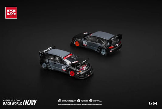 PopRace 1:64 Pandem Civic EG6 “Kanjozoku”Black