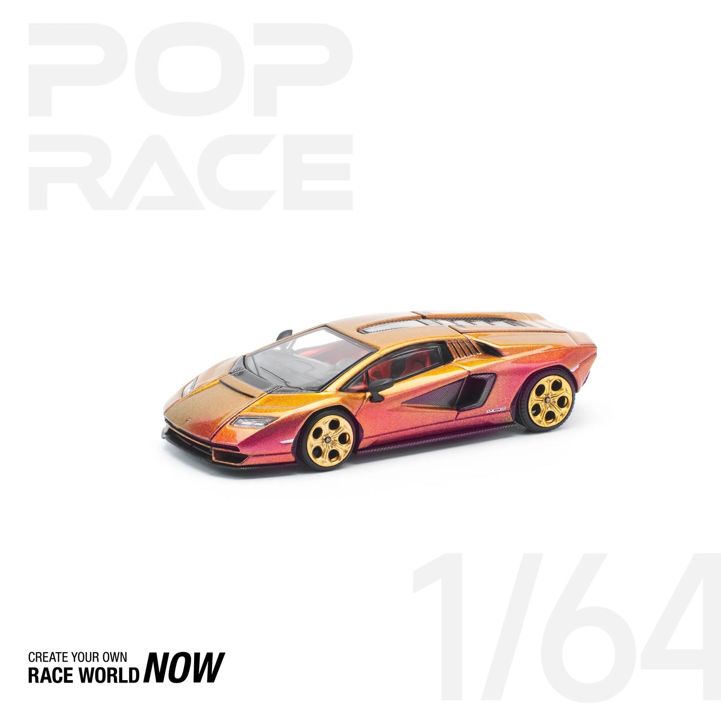 PopRace 1:64 LAMBORGHINI COUNTACH LP 800-4 – BLU HAL SRP Orange