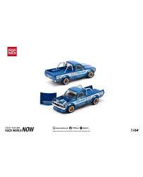 PopRace 1:64 PANDEM DATSUN 620-BLUE