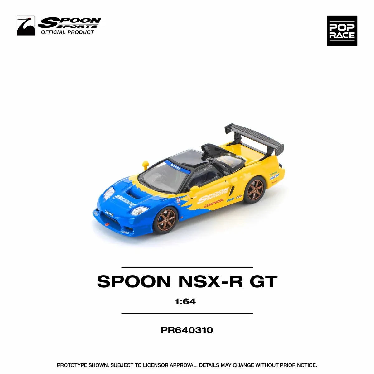 PopRace 1:64 SPOON NSX-R GT (OFFICIAL SPOON LICENSED)