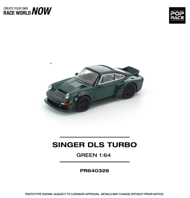 PopRace 1:64 1:64 SINGER DLS TURBO (ROAD) GREEN