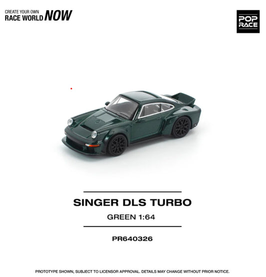 PopRace 1:64 1:64 SINGER DLS TURBO (ROAD) GREEN