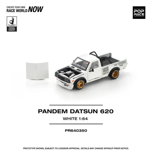Pop Race 1:64 PANDEM DATSUN 620 WHITE