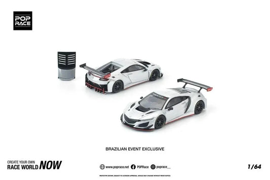 PopRace 1:64 HONDA NSX GT3 EVO22 – SILVER – BRAZIL EVENT EXCLUSIVE