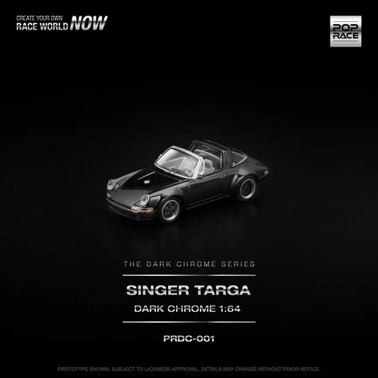 PopRace 1:64 SINGER TARGA – DARK CHROME