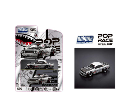 PopRace 1:64 Skyline GT-R V8 Drift (Hakosuka) Metallic Silver