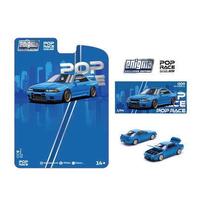 PopRace 1:64 Nissan Skyline R32 – Bayside Blue