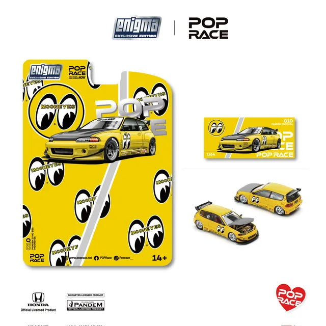 Pop Race1:64 Pandem Civic EG6 V1.5 – MOONEYES – Yellow