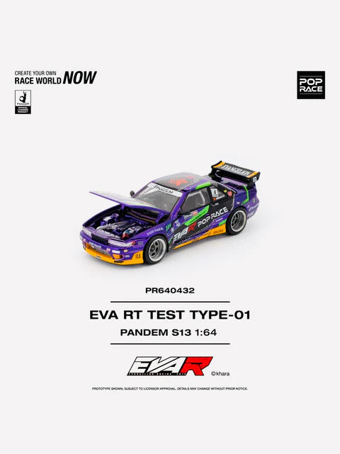 PopRace – 1:64 PANDEM S13 EVA RT TEST TYPE-01 – Purple