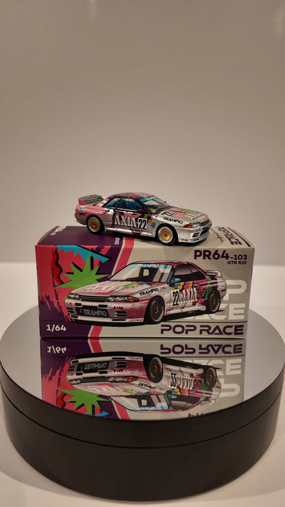 PopRace 1:64 Nissan Skyline GTR R32 #22 Axia Group A LIVERY