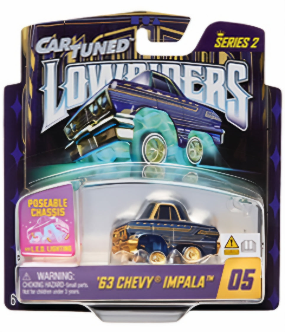 CarTuned 1:64 Lowriders SHOW GLOW Series 2 Assortment of 8 Styles 2026 – LED Light Up Chassis