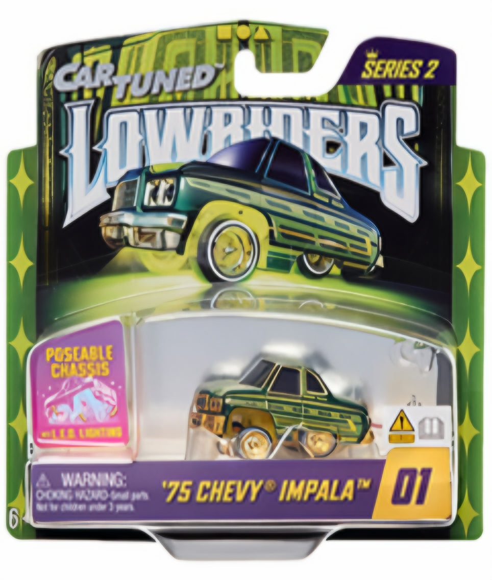 CarTuned 1:64 Lowriders SHOW GLOW Series 2 Assortment of 8 Styles 2026 – LED Light Up Chassis
