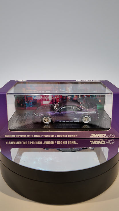 INNO64 1:64 Nissan Skyline GT-R (R33) “Pandem Rocket Bunny” – Purple