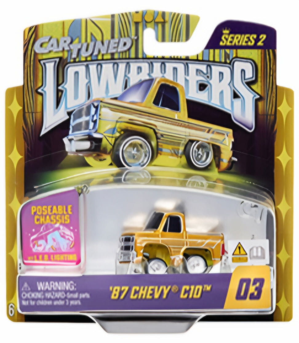 CarTuned 1:64 Lowriders SHOW GLOW Series 2 Assortment of 8 Styles 2026 – LED Light Up Chassis