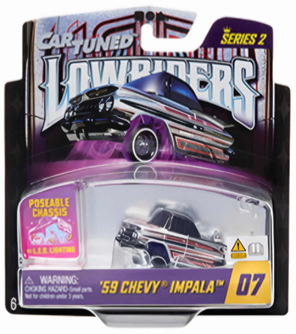 CarTuned 1:64 Lowriders SHOW GLOW Series 2 Assortment of 8 Styles 2026 – LED Light Up Chassis