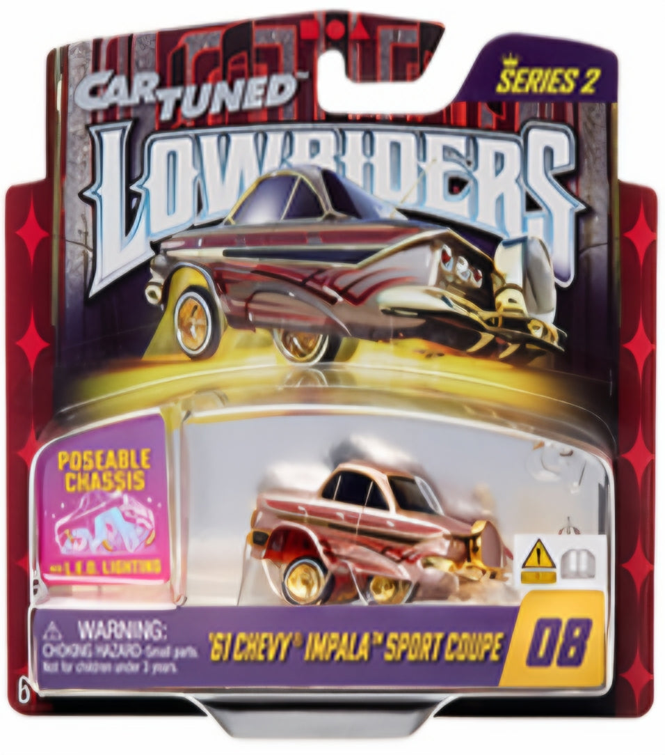 CarTuned 1:64 Lowriders SHOW GLOW Series 2 Assortment of 8 Styles 2026 – LED Light Up Chassis