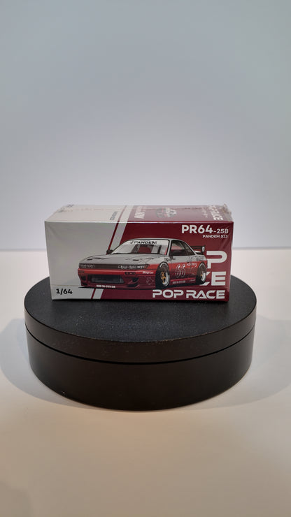 PopRace 1:64 PANDEM SILVIA S13-MOONTECH RED